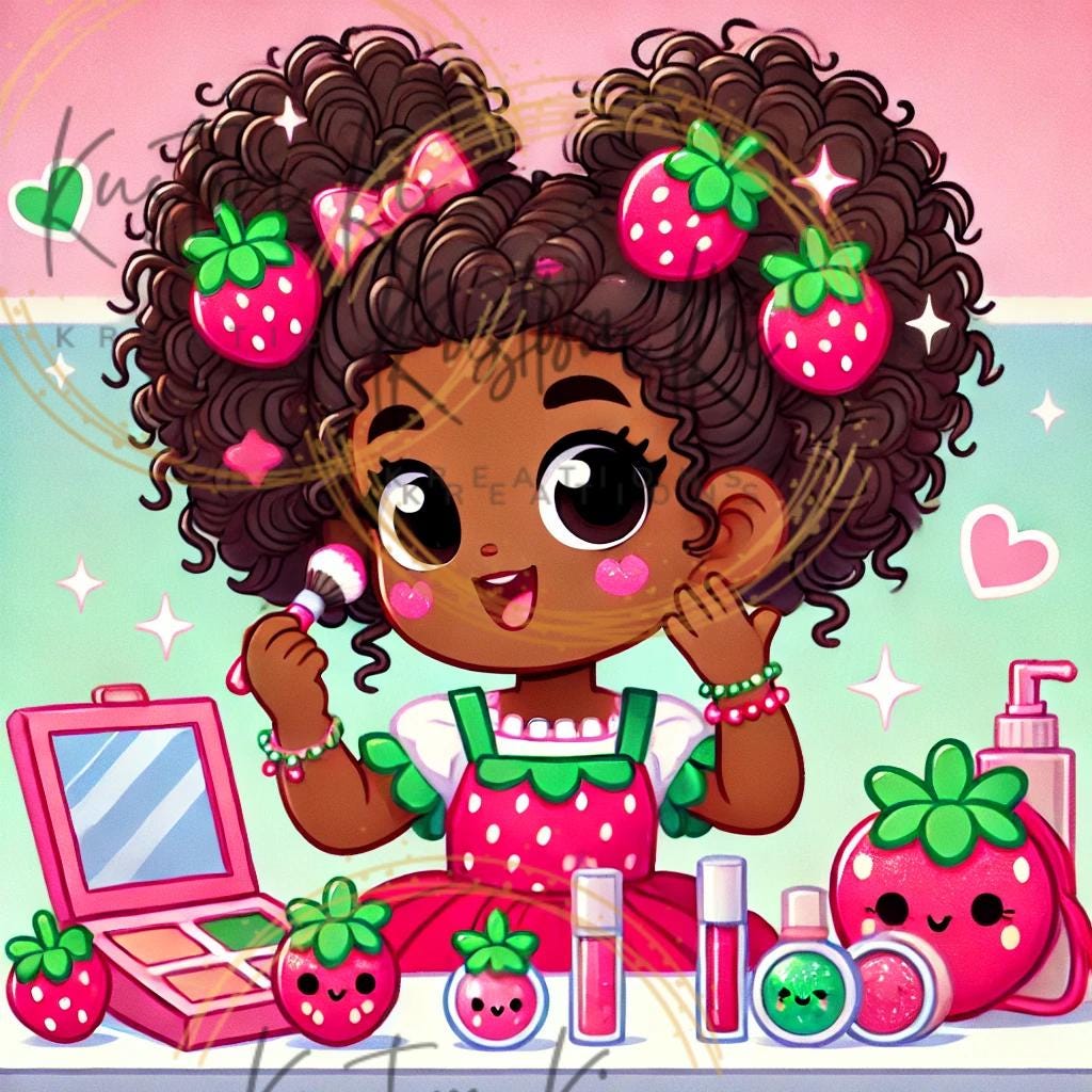 African American Strawberry Girl Makeup Artist