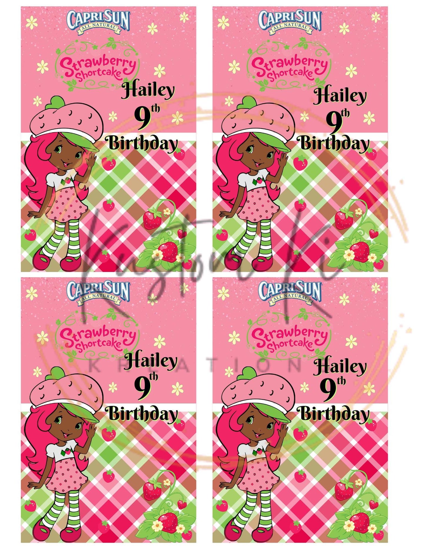 Caprisun and Waterbottle labels (2  editable templates and designs)