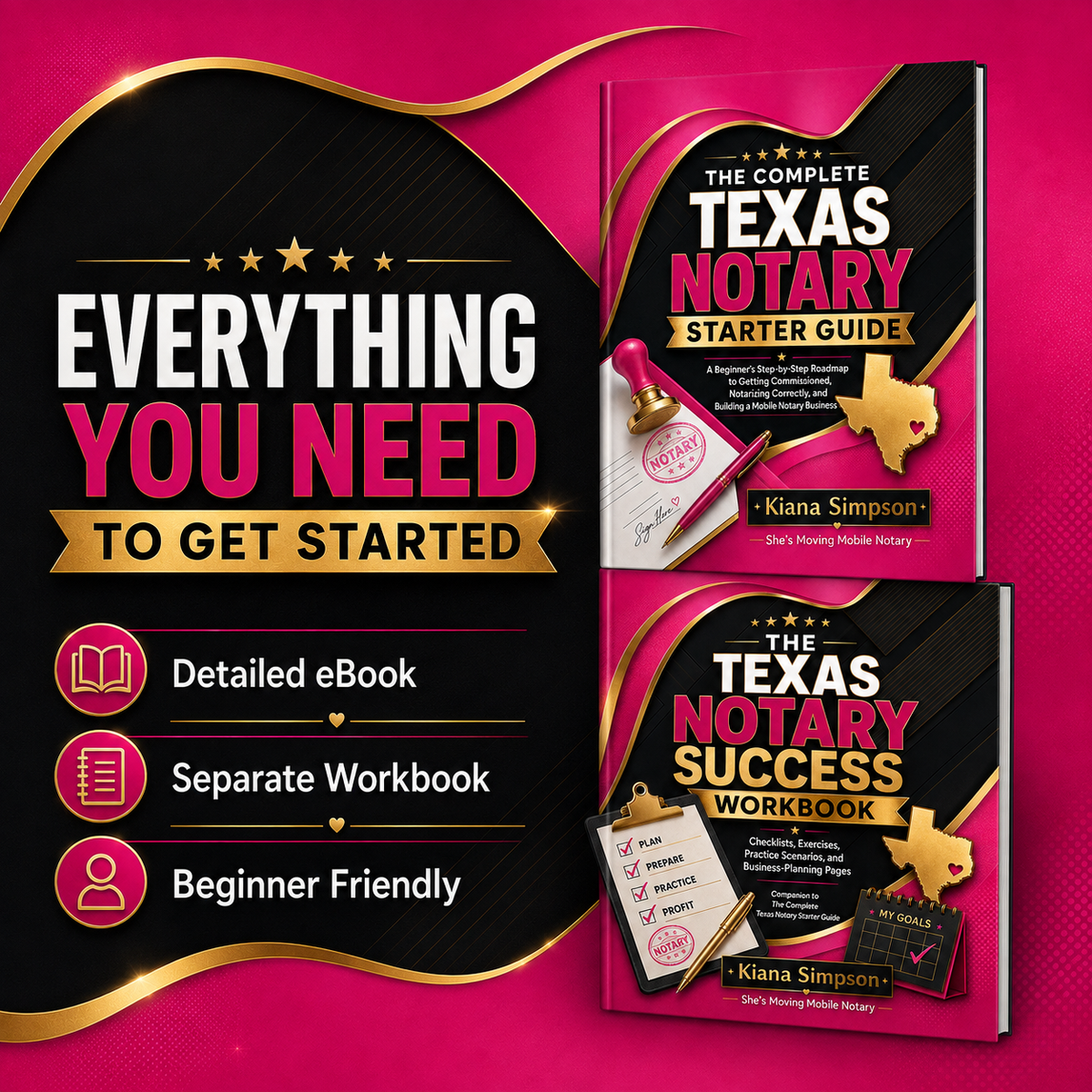 Complete Texas Notary Starter Guide + Success Workbook