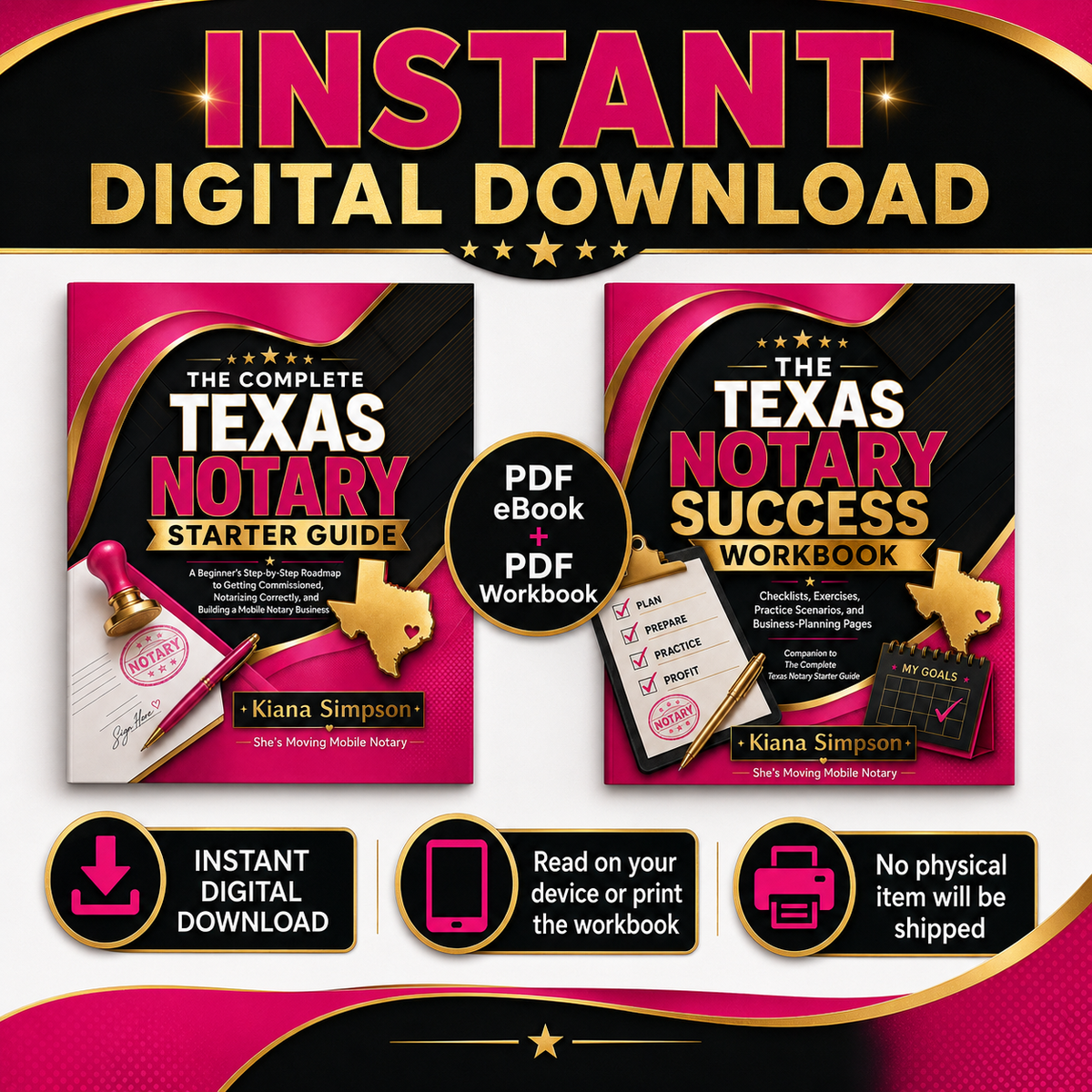 Complete Texas Notary Starter Guide + Success Workbook