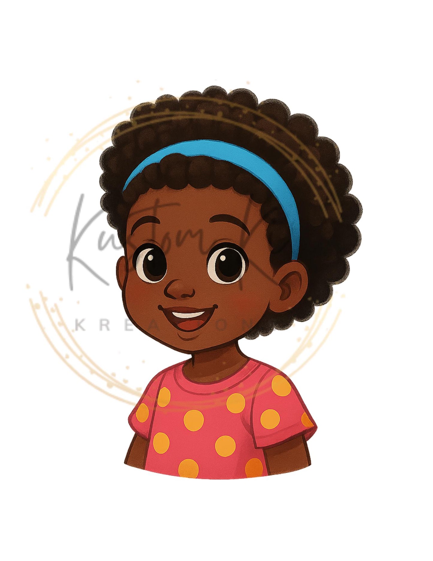 Cute African American Girl PNG Bundle | Afro Kids Clipart | Bright Colorful Cartoon Girls | Commercial Use